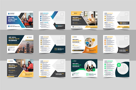 Corporate postcard design template, a Card Template by Pavel_design