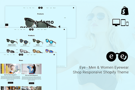 Eye Wear Sunglass Shop Shopify Theme, a Shopify Template by ThemeTidy Shopify Agency