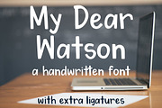 My Dear Watson Font, a Handwritten Font by Groovy Fonts by Mindy (Thumbnail 1 of 6)