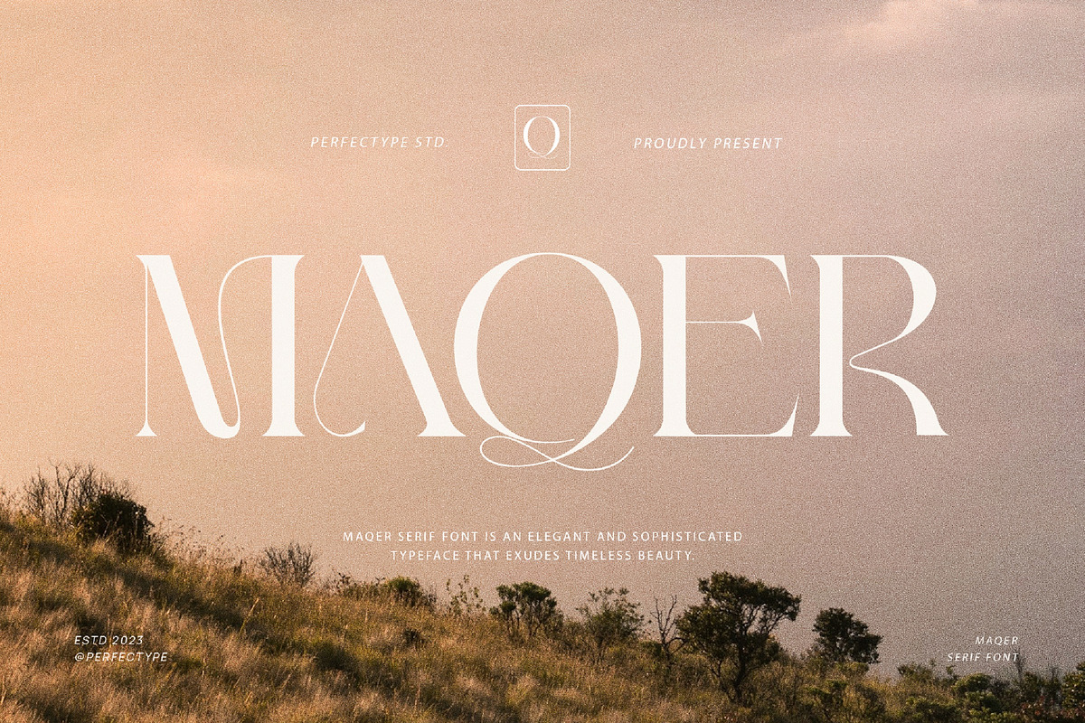 Maqer Elegant Serif Font Typeface, a Serif Font by Perfectype (Photo 1 of 7)