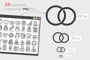 Wedding Line Icons Set, an Outline Icon by Voysla's Shop (Thumbnail 3 of 4)