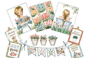 Gardening Clipart Set