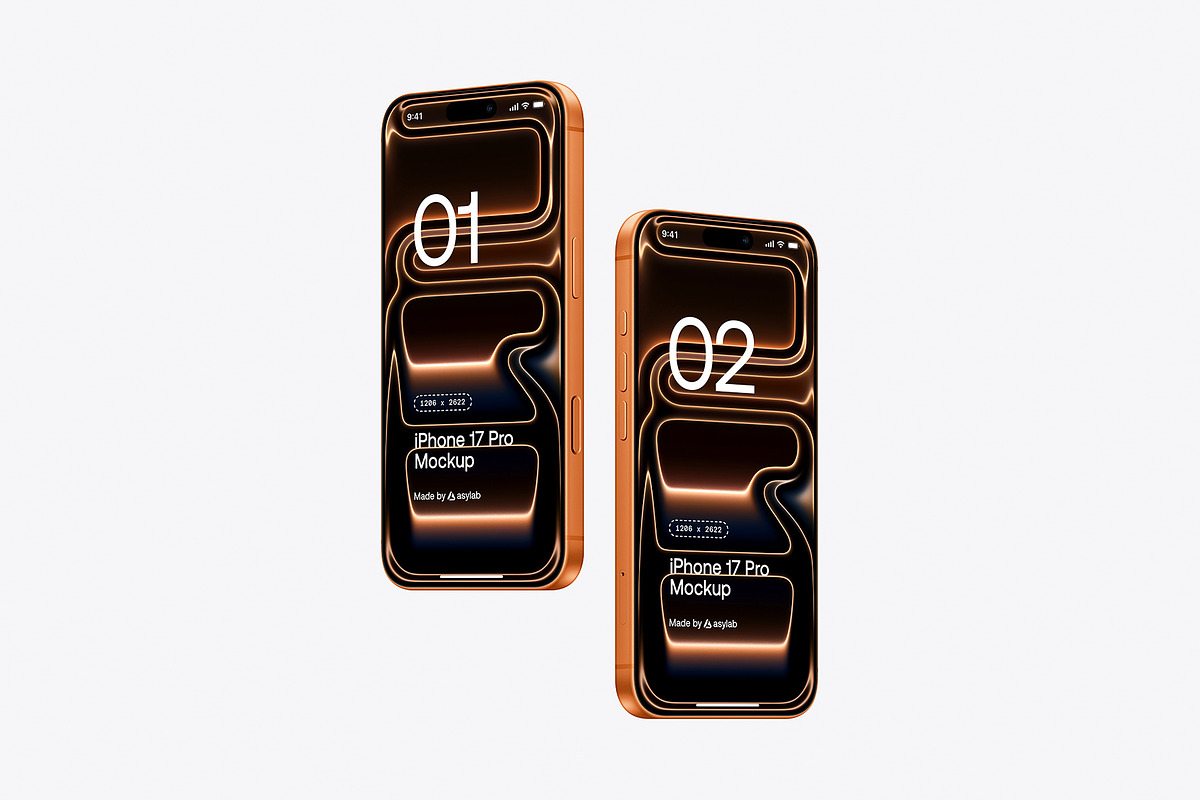 iPhone 17 Pro - 24 Mockups Scenes, an iPhone Mockup by Asylab (Photo 52 of 61)