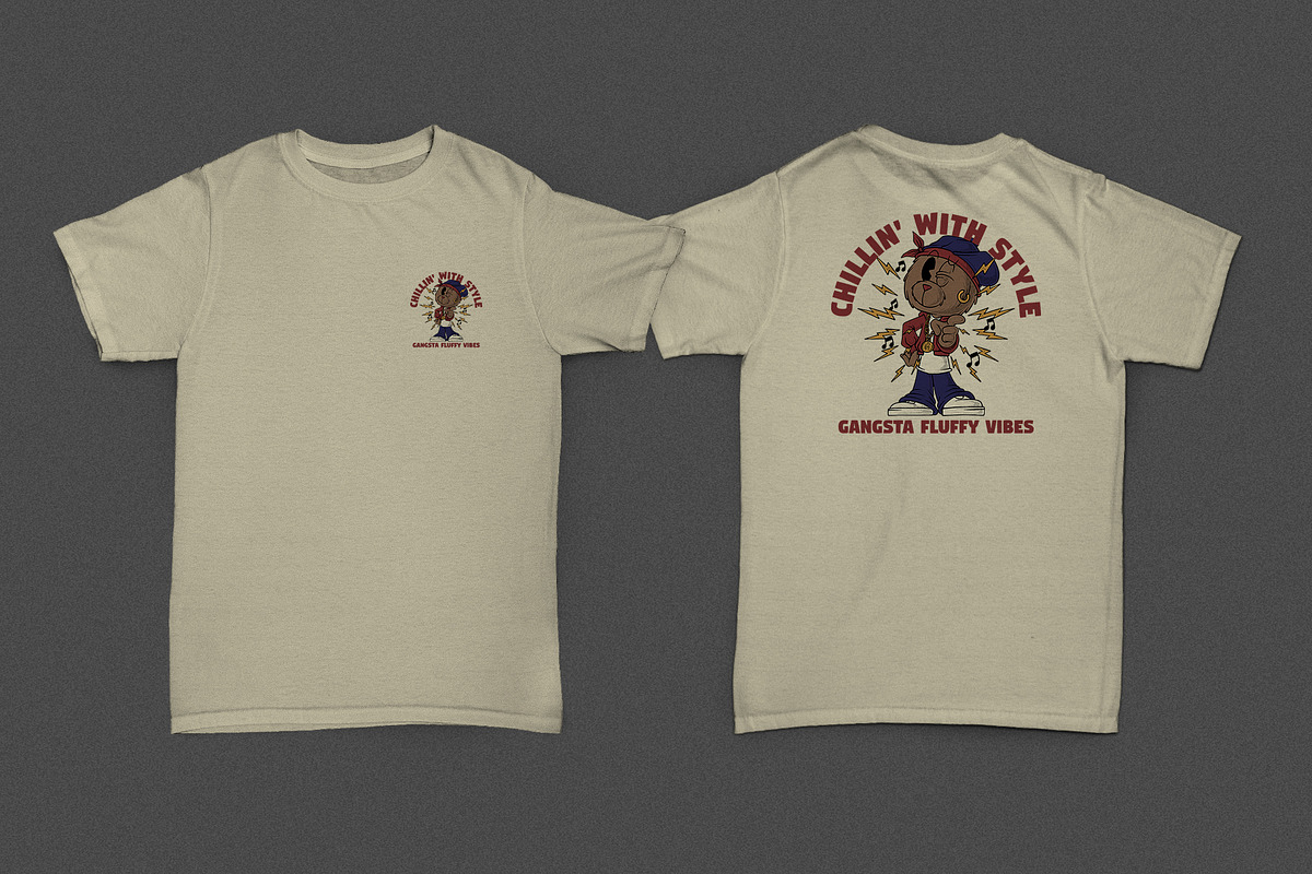 Retro Bear Mascot in Hip-Hop Style, a Branding & Logo Template by Judsart (Photo 2 of 3)