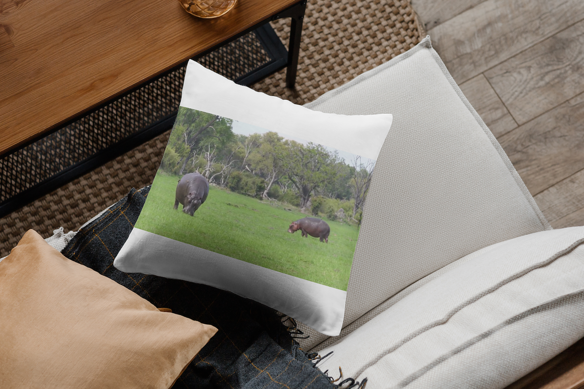 Hippopotamus Background Template, a Branding & Logo Template by Fardosai Studio