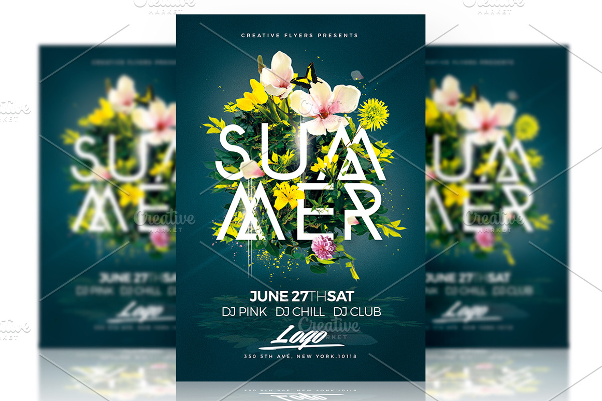 Summer Party | Psd Flyer Template, a Flyer Template by Rome B Creation (Photo 1 of 2)