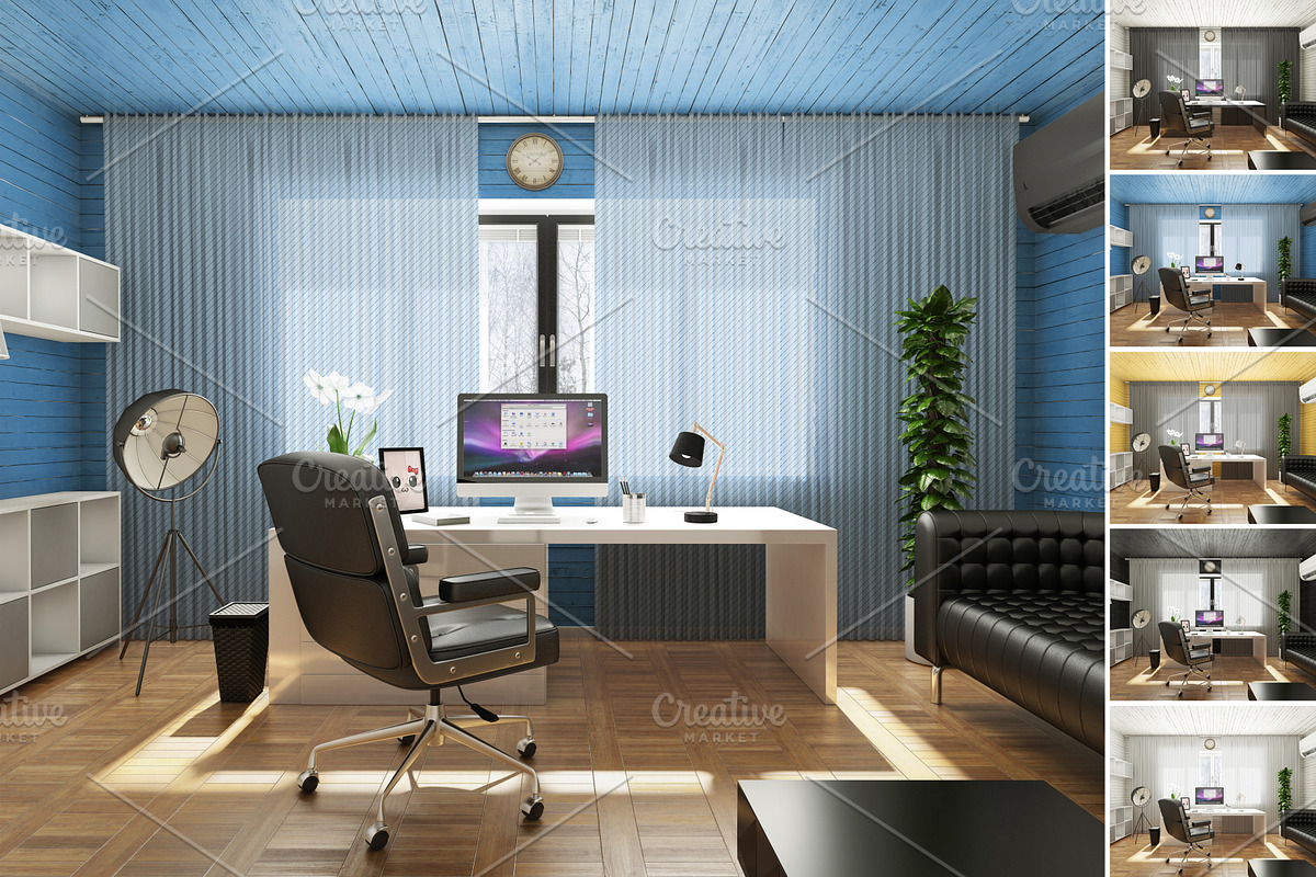 Office Room Mock-Up, a Household Mockup by IsometricWorld (Photo 9 of 9)