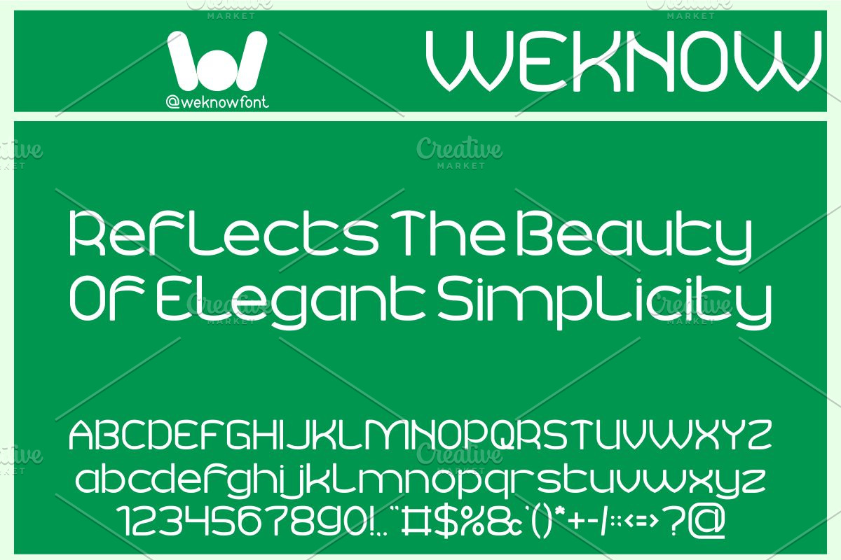 Minimal Clean font, a Sans Serif Font by weknow (Photo 2 of 8)