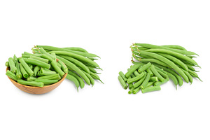 Green beans isolated on a white