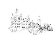 Neuschwanstein Castle Illustration, an Illustration by Small & Simple Things (Thumbnail 2 of 2)