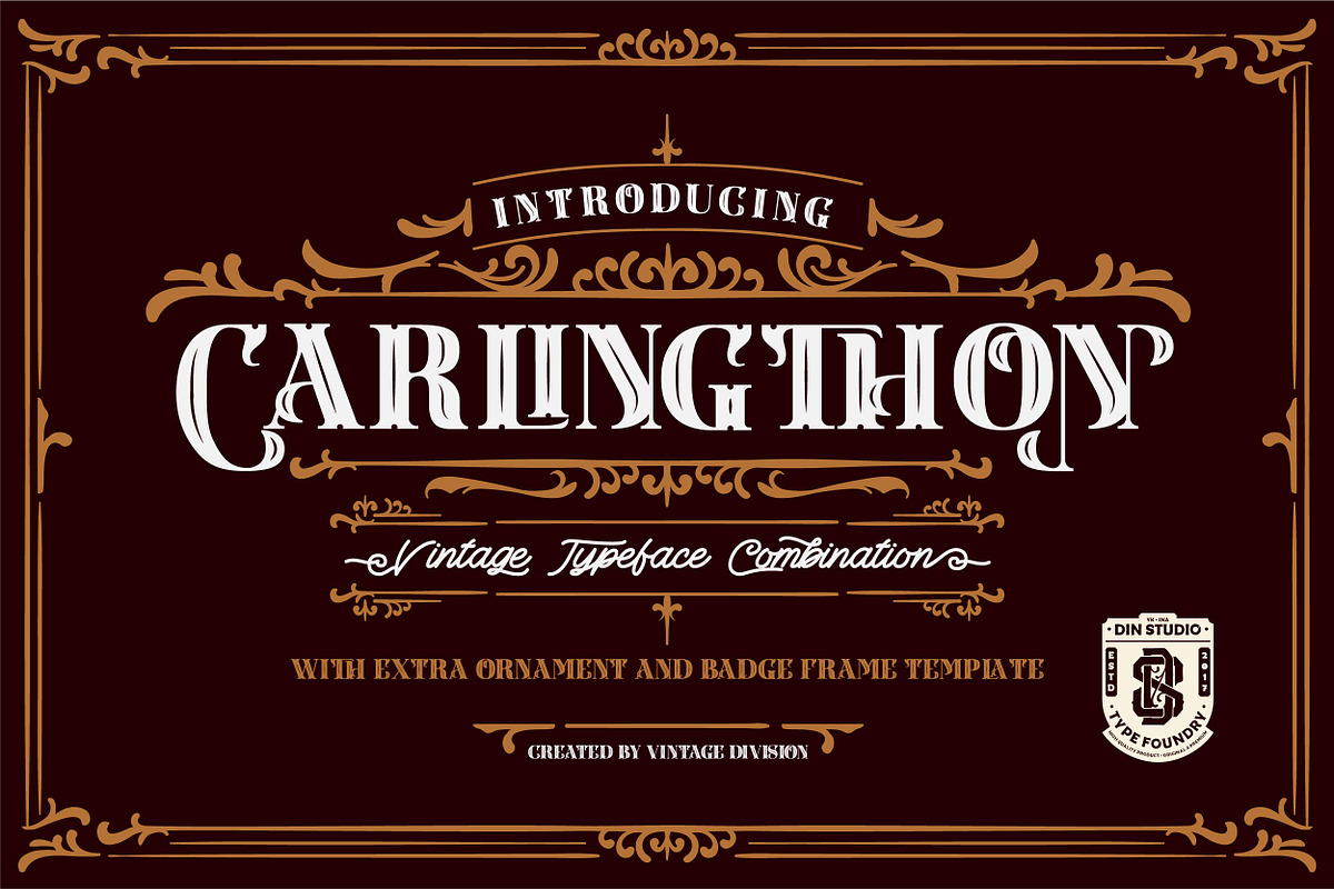 Carlingthon, a Script Font by Vintage Division (Photo 1 of 16)