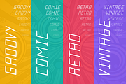 Funkaura - Funky Retro Display Font, a Sans Serif Font by Amogh Design (Thumbnail 2 of 8)