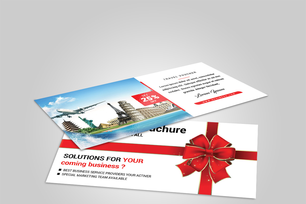 Travel Voucher, a Card Template by AfzaalGraphics (Photo 2 of 3)