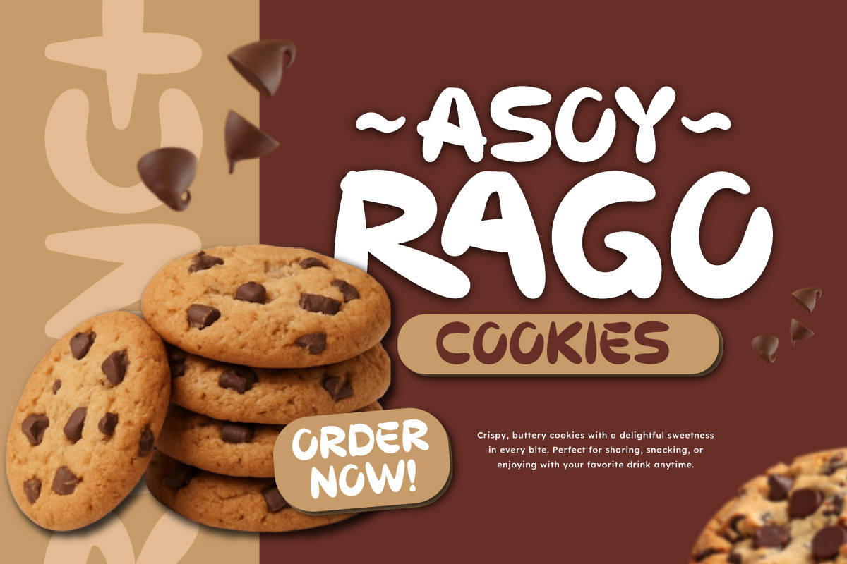 Choko Theo - Chocolate Display Font, a Handwritten Font by twinstd (Photo 4 of 10)
