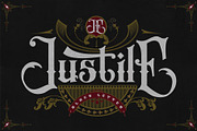 Justile + Extra Logos Template, a Blackletter Font by McJer.Studio (Thumbnail 1 of 11)