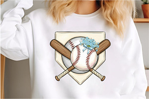 Softball Home Plate with Pink Bow, an Illustration by Designking