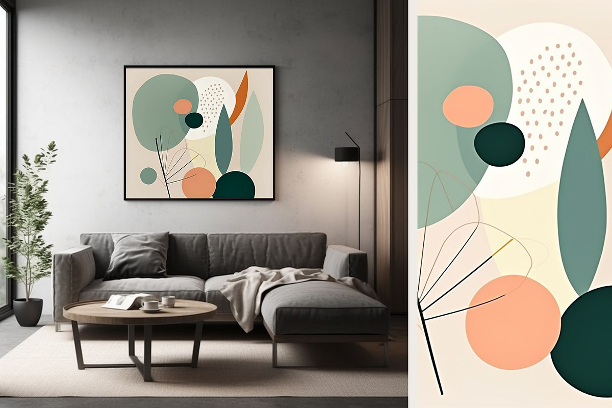 12 light green beige boho art print, a Decorative Illustration by ARTOZEN DIGITAL (Photo 10 of 13)