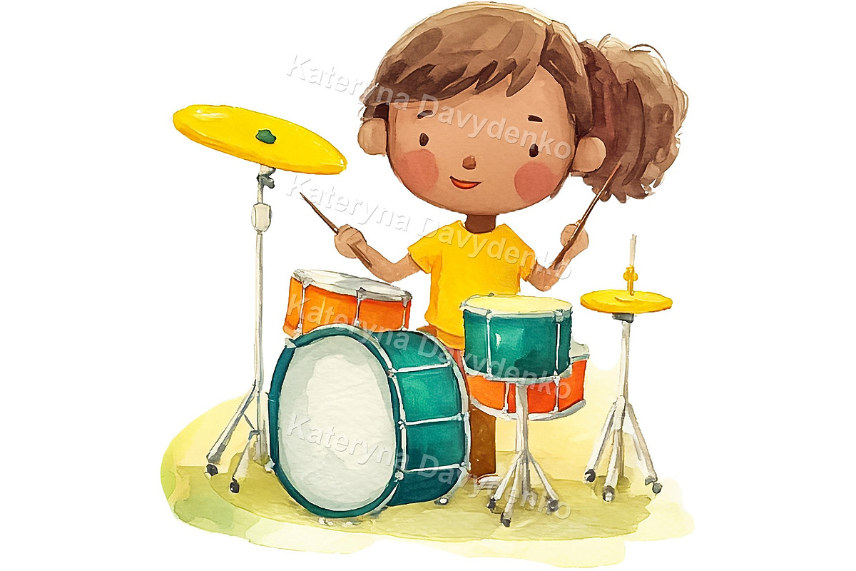 Kids playing musical instruments PNG, an Education Illustration by Bubert Art (Photo 4 of 5)