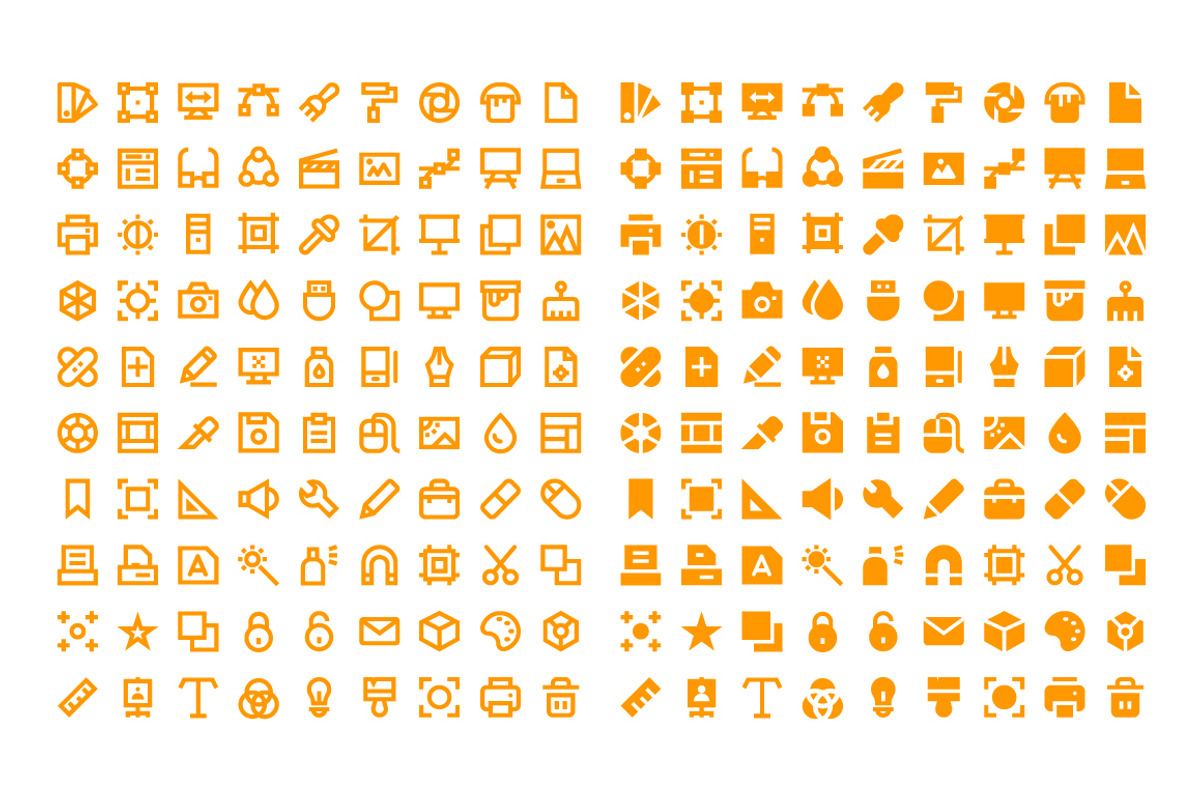 180 Material Design Icons, an Outline Icon by Creative Stall (Photo 2 of 5)