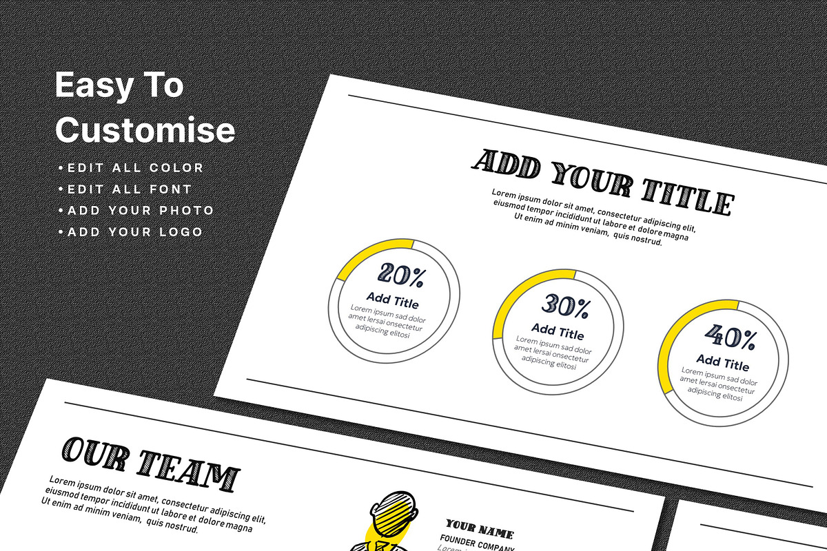 Sketch Pencil Powerpoint Template, a Presentation Template by SKY CREATION (Photo 3 of 7)