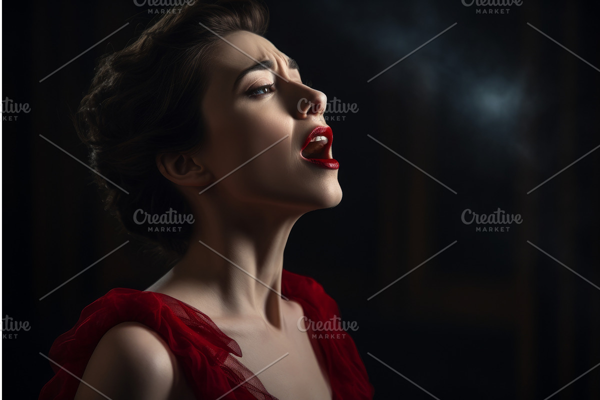 Opera singer female. Generate Ai, a Person Illustration by Ylivdesign