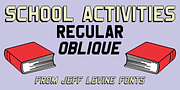 School Activities JNL, a Sans Serif Font by Jeff Levine Fonts (Thumbnail 1 of 5)