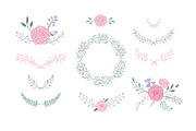 Boho floral line art hand drawn set, a Decorative Illustration by Wild Muse (Thumbnail 4 of 7)