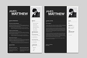 Black and White Resume Template, a Stationery Template by Creatiya Type (Thumbnail 2 of 4)
