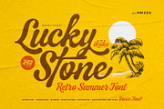 Lucky Stone - Vintage Summer Font, a Script Font by ikiiko (Thumbnail 1 of 7)