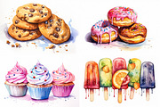 Sweet Treats Watercolor Collection, a Food Illustration by artsy-fartsy (Thumbnail 4 of 7)
