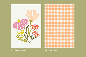 Funky Flower Festival Backgrounds