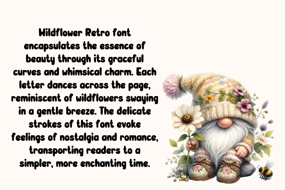 Wildflower Retro - Handwritting, a Handwritten Font by Charmingbear59.design (Photo 2 of 5)