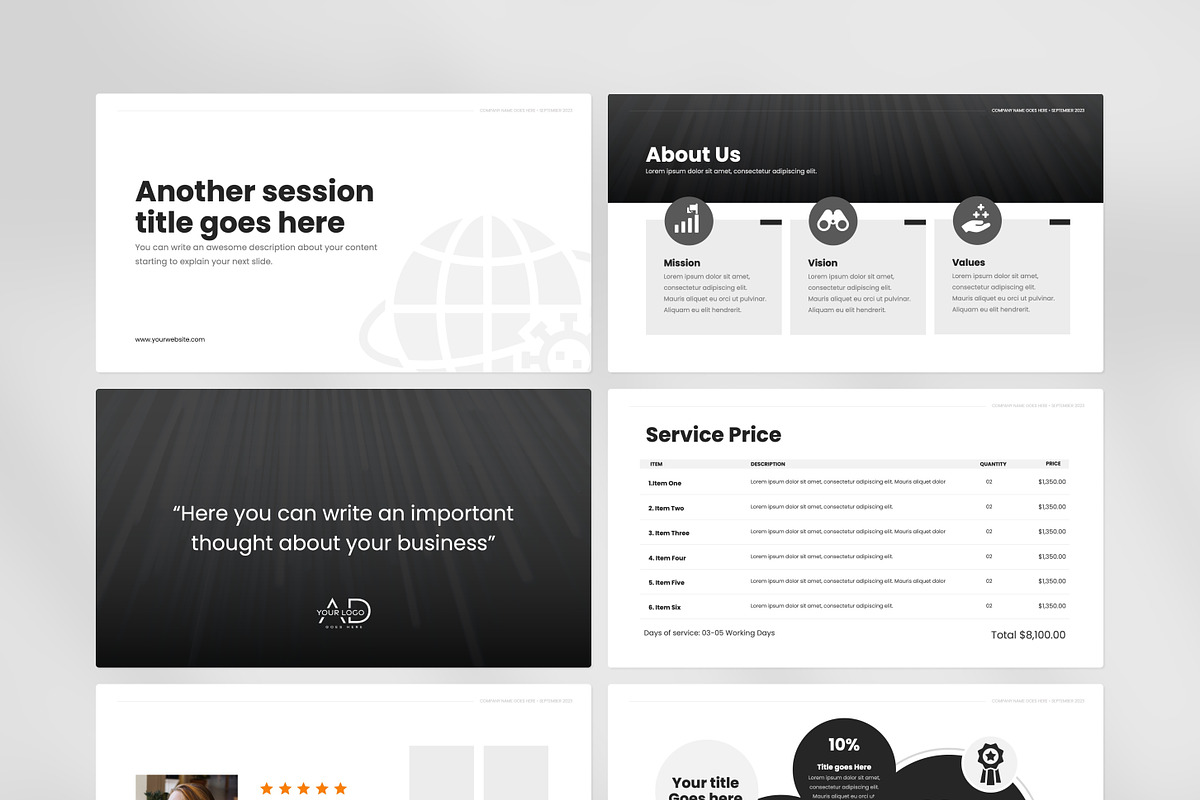 Modern Powerpoint Template, a Presentation Template by Modo Design Studio (Photo 5 of 10)