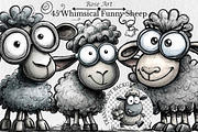 Whimsical Funny Sheep Clipart, an Animal Illustration by Rose Art (Thumbnail 1 of 7)
