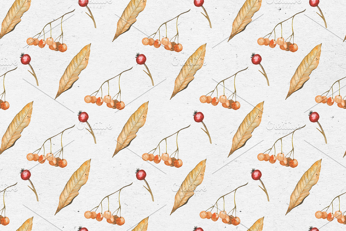 Autumn vibes. Watercolor set, a Decorative Illustration by Maria's little shop (Photo 9 of 10)