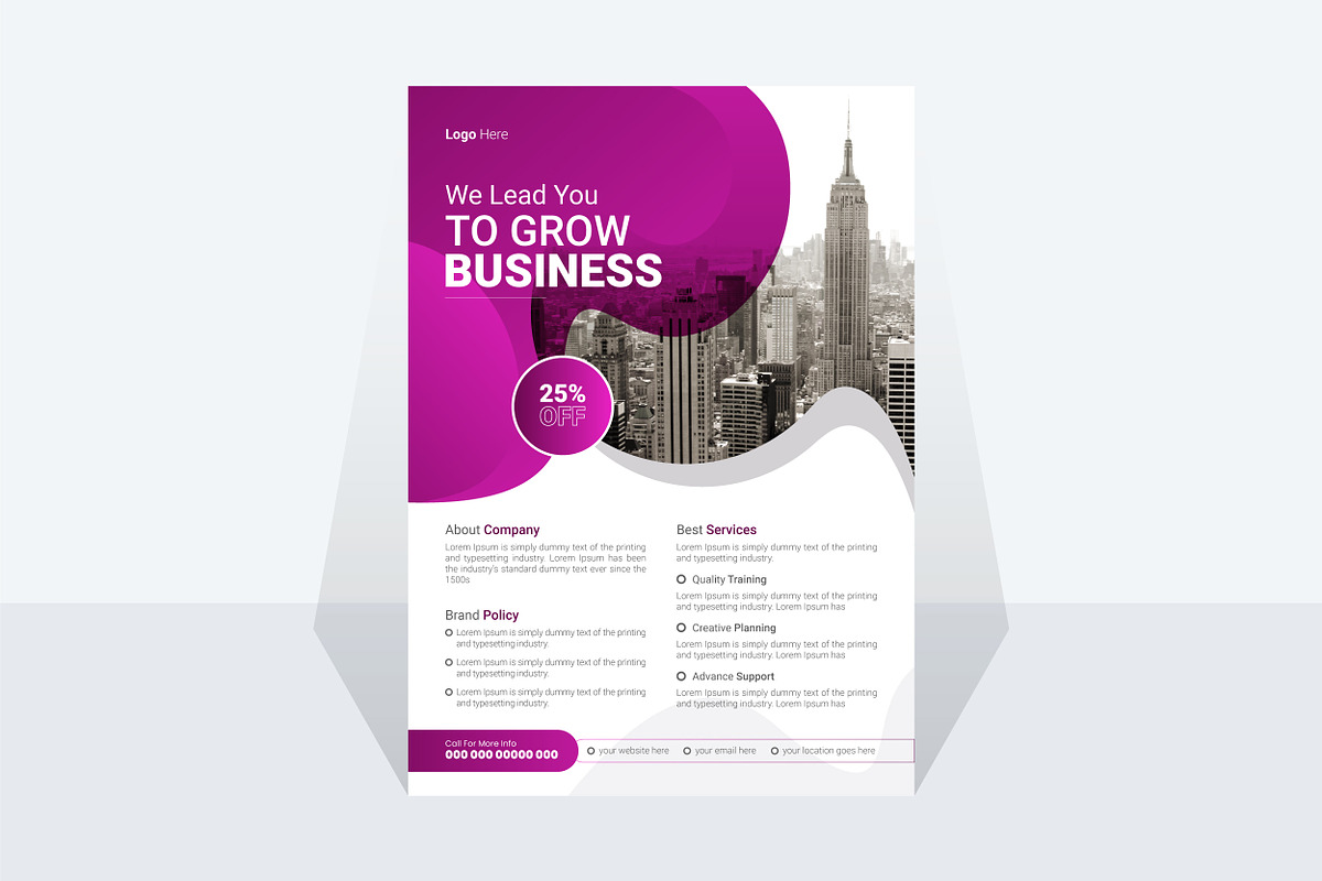 Corporate Business Flyer Design, a Flyer Template by MxVect Stock (Photo 2 of 3)