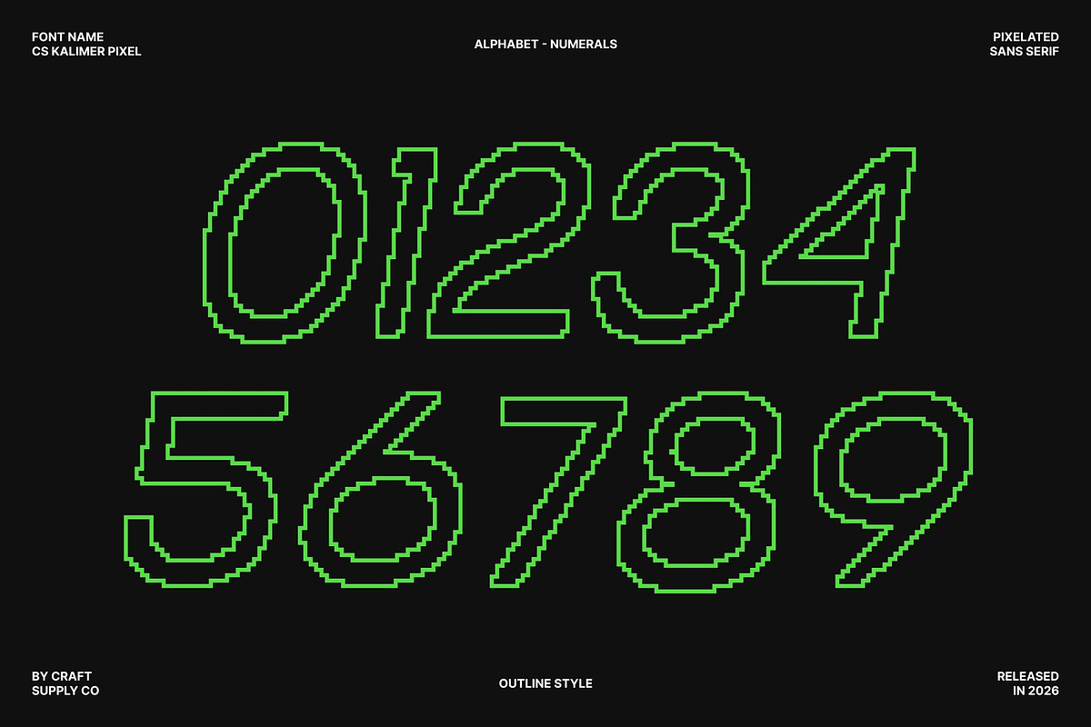 CS Kalimer Pixel, a Sans Serif Font by Craft Supply Co. (Photo 5 of 8)