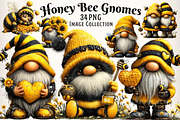 Honey Bee Gnome Watercolor Clipart, an Illustration by Dream Creation (Thumbnail 1 of 7)