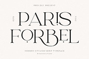 Paris Forbel - Modern Font, a Serif Font by HansCo Studio (Thumbnail 1 of 10)