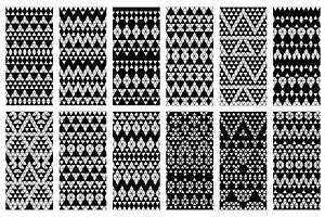 32 Aztec seamless patterns