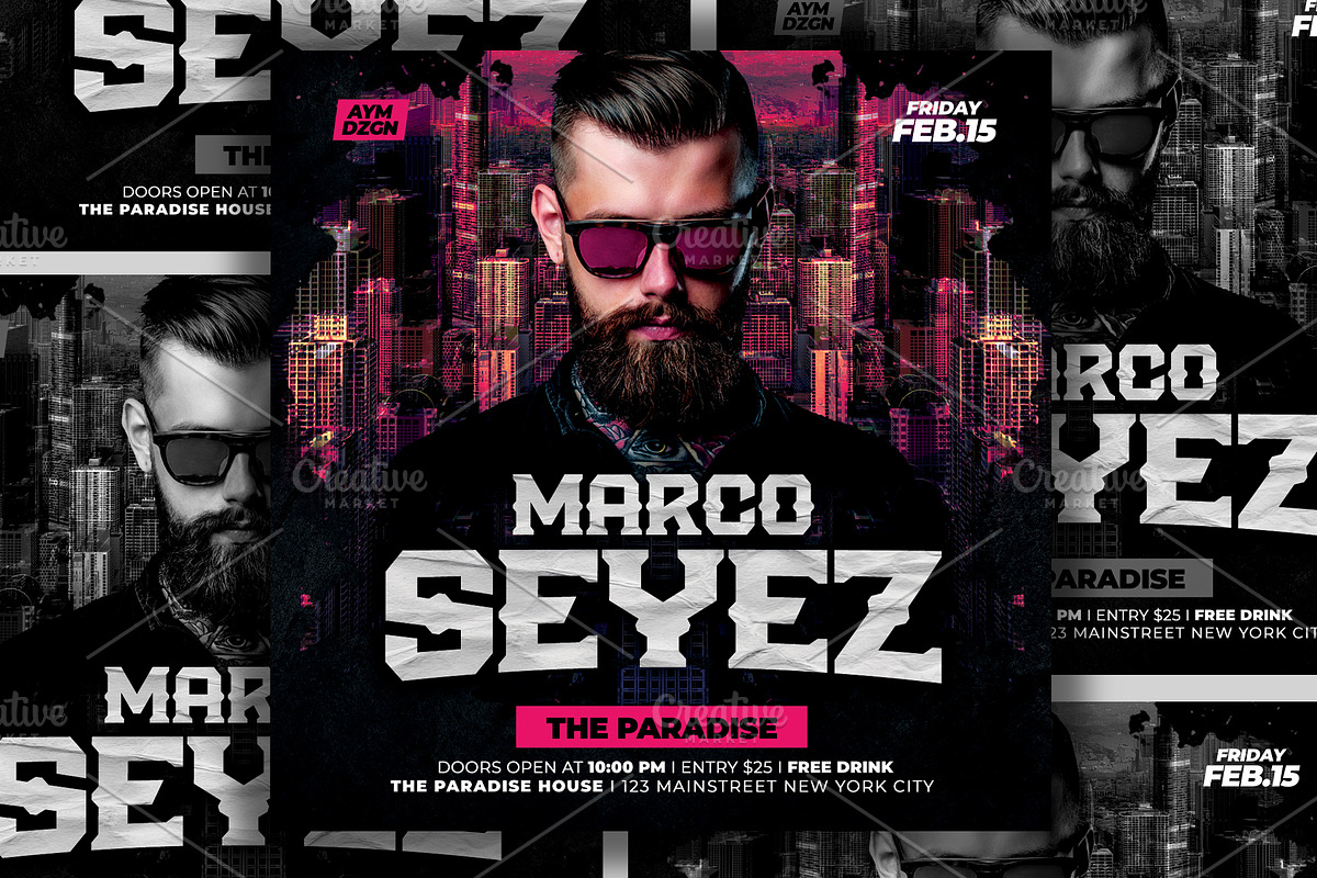 DJ Concert Flyer, a Flyer Template by AyumaDesign (Photo 3 of 3)