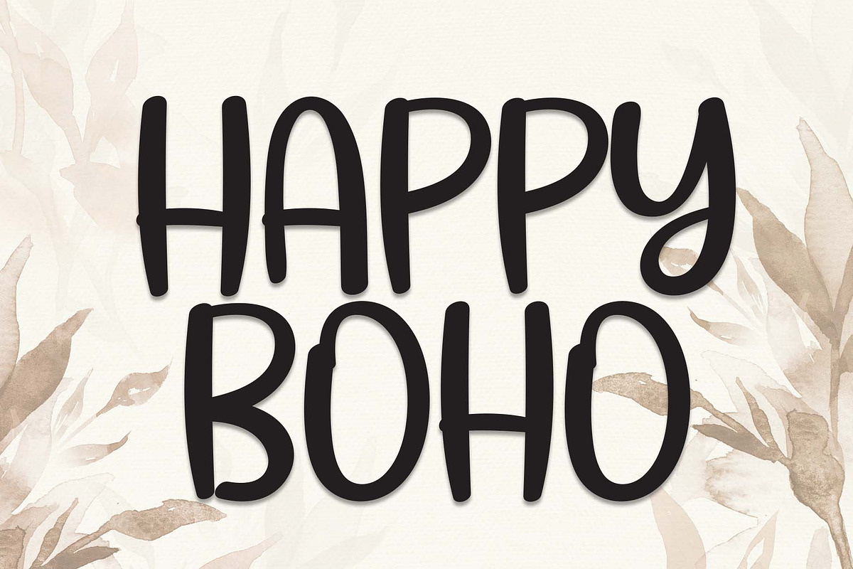 Happy Boho | Script Font, a Script Font by Scratchones (Photo 1 of 8)
