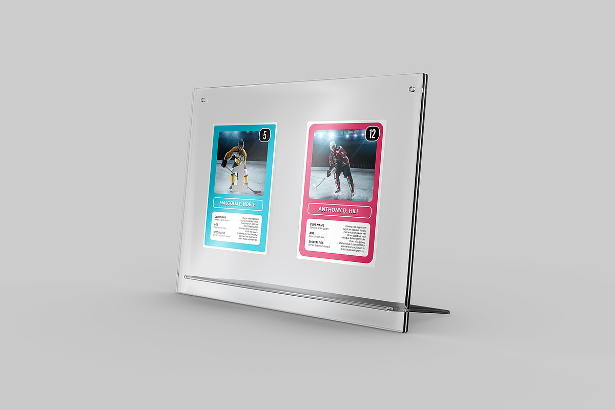 Acrylic Trading Card Display Mockup, an Advertising Mockup by Illusiongraphic (Photo 5 of 24)
