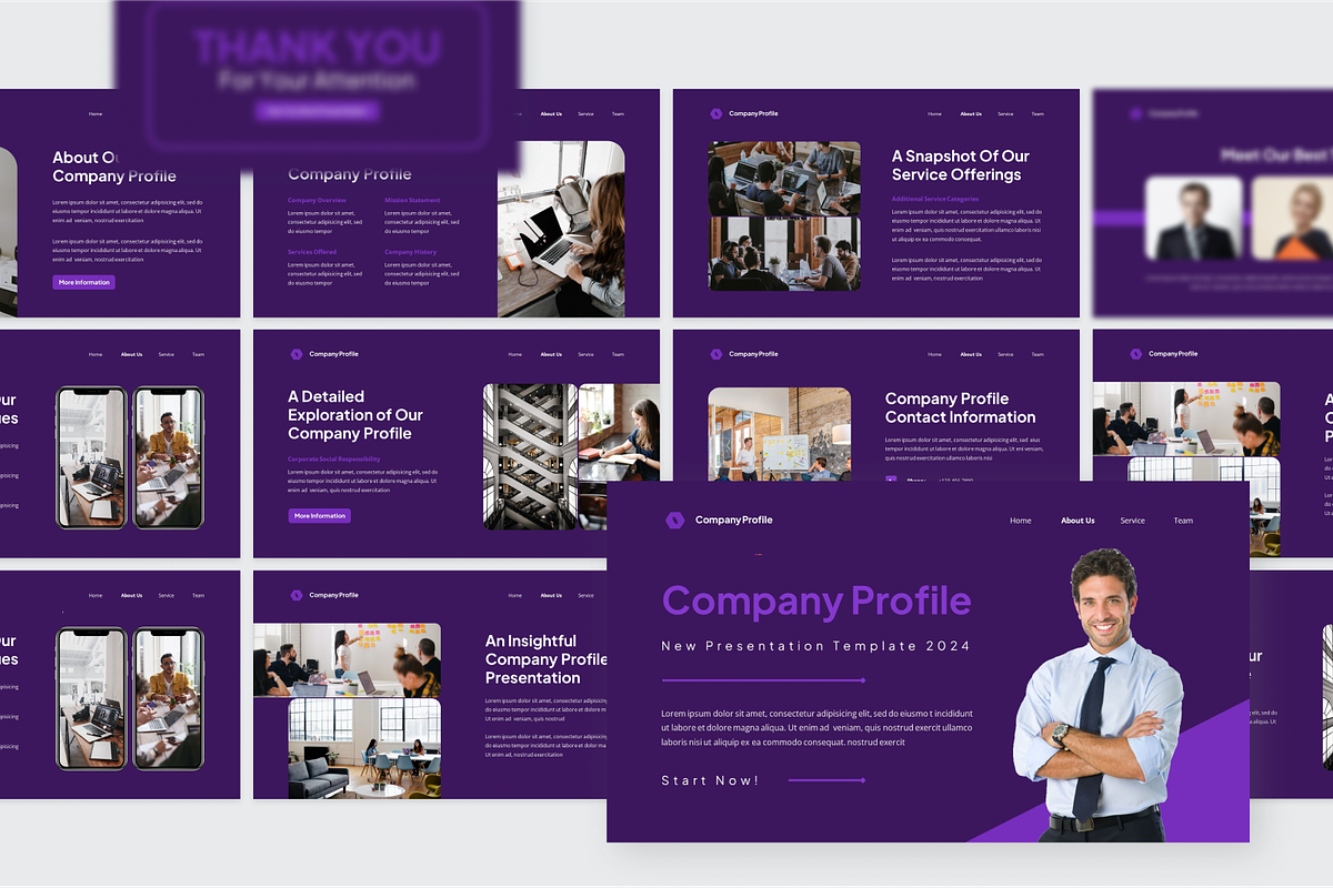Company Profile Google Slide, a Presentation Template by SquidPixey (Photo 6 of 6)