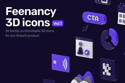 3D icons design set figma file, an Icon by PremiumMockup