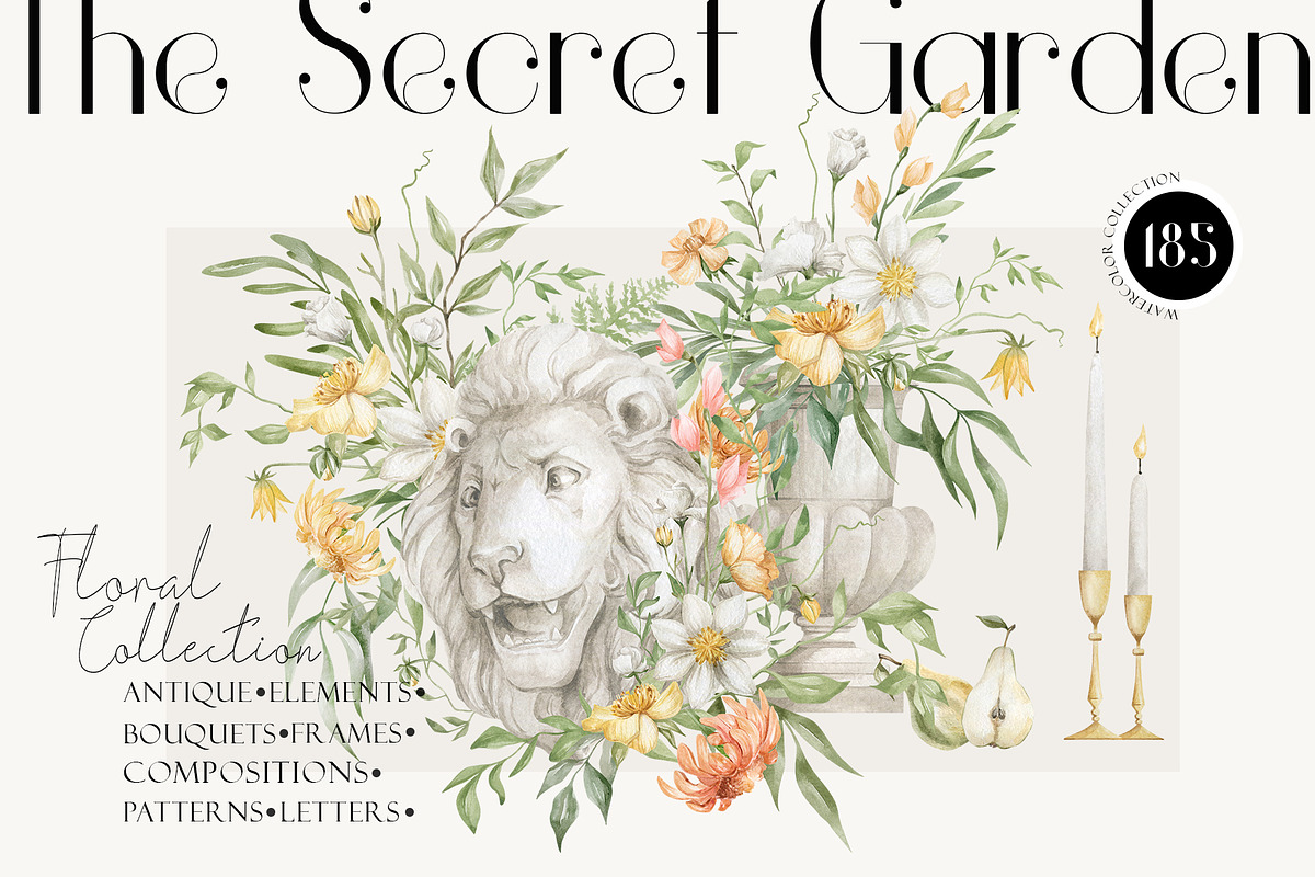 Watercolor Flowers & Antique vases, an Illustration by Kreker Kate (Photo 1 of 11)