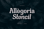 Allegoria Stencil, a Slab Serif Font by Fedfonts (Thumbnail 1 of 8)