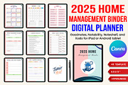 2025 Digital Home Management Binder, a Stationery Template by Designmela01 (Thumbnail 1 of 8)