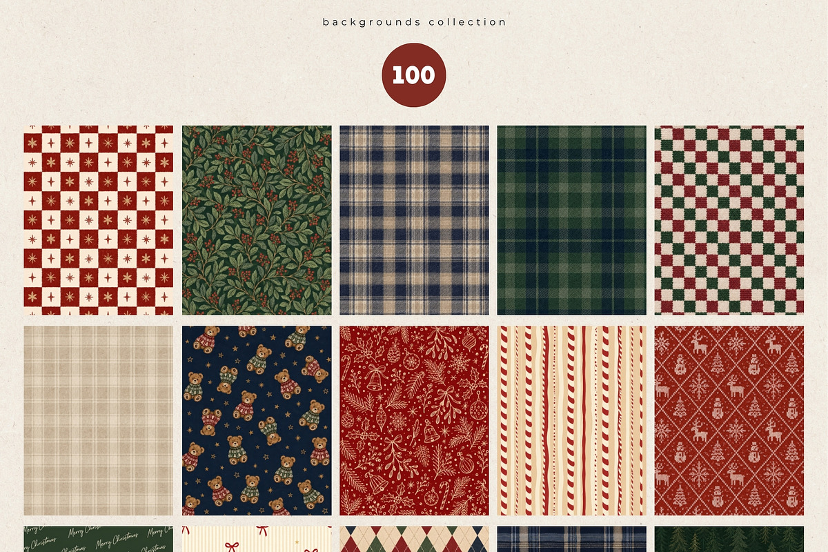 100 Elegant Christmas Backgrounds, a Background Graphic by PeDe Designs (Photo 17 of 17)