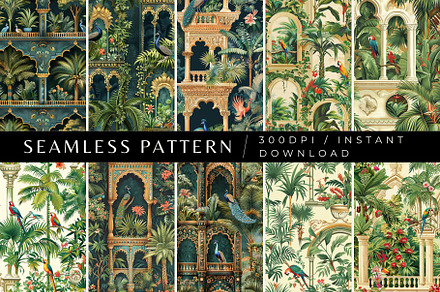 10 Patel's Tropical Haven Patterns, a Pattern Graphic by Inknfolly